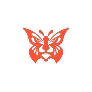 butterfly logo can be for company logo flying butterfly colored butterfly wings vector