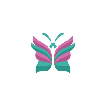butterfly logo can be for company logo flying butterfly colored butterfly wings vector