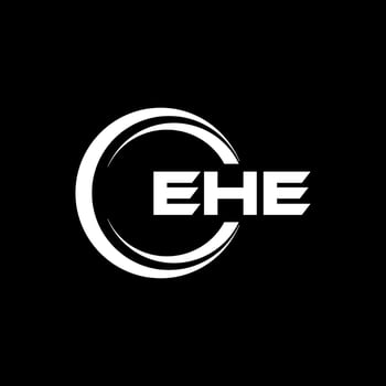 EHE letter logo design in illustration. Vector logo, calligraphy designs for logo, Poster, Invitation, etc.