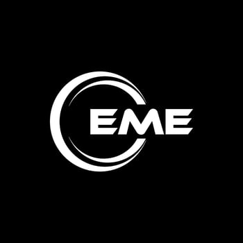 EME letter logo design in illustration. Vector logo, calligraphy designs for logo, Poster, Invitation, etc.