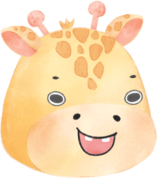 cute watercolour baby giraffe face head emotion expressing nursery hand drawn png