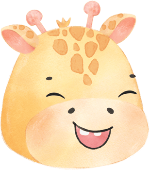 cute watercolour baby giraffe face head emotion expressing nursery hand drawn png