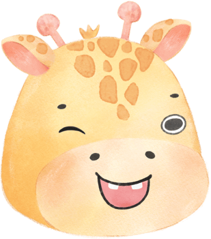 cute watercolour baby giraffe face head emotion expressing nursery hand drawn png