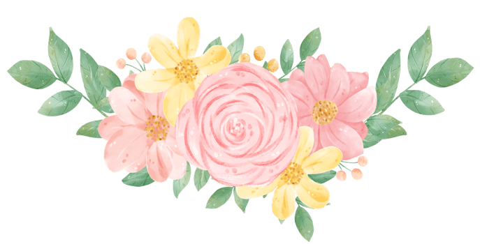 watercolour sweet floral ornament decoration flower bouquet painting png