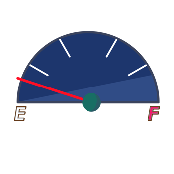 Fuel gauge scale and fuel meter. Fuel indicator. png