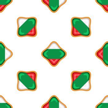 Pattern cookie with flag country Bulgaria in tasty biscuit png