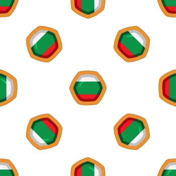 Pattern cookie with flag country Bulgaria in tasty biscuit png