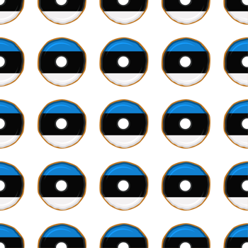 Pattern cookie with flag country Estonia in tasty biscuit png