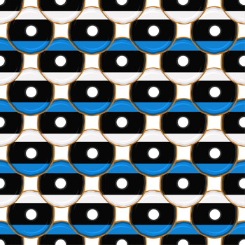 Pattern cookie with flag country Estonia in tasty biscuit png