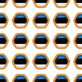 Pattern cookie with flag country Estonia in tasty biscuit png