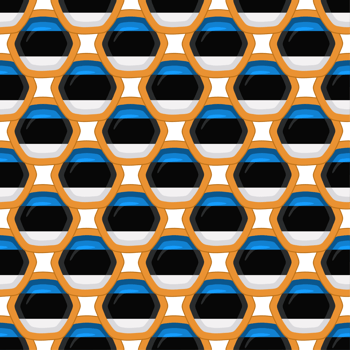 Pattern cookie with flag country Estonia in tasty biscuit png