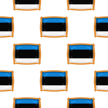 Pattern cookie with flag country Estonia in tasty biscuit png