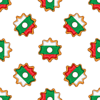 Pattern cookie with flag country Bulgaria in tasty biscuit png
