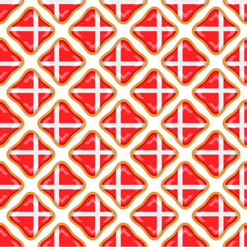 Pattern cookie with flag country Denmark in tasty biscuit png
