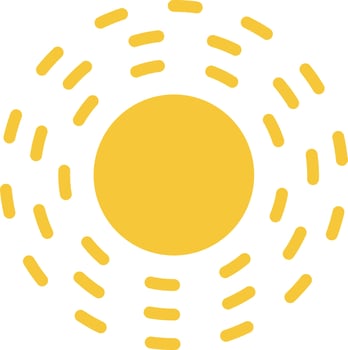 Sun icon - vector. Simple element illustration summer concept. Sun icon - vector. Summer concept vector illustration. on white background