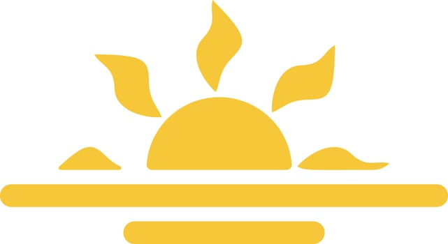 Sun, sea icon - vector. Simple element illustration summer concept. Sun, sea icon - vector. Summer concept vector illustration. on white background