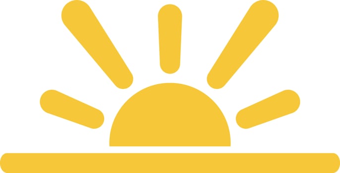 Sun, sea icon - vector. Simple element illustration summer concept. Sun, sea icon - vector. Summer concept vector illustration. on white background
