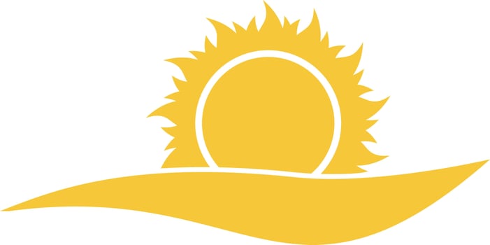 Sun, sea, cloud icon - vector. Simple element illustration summer concept. Sun, sea, cloud icon - vector. Summer concept vector illustration. on white background