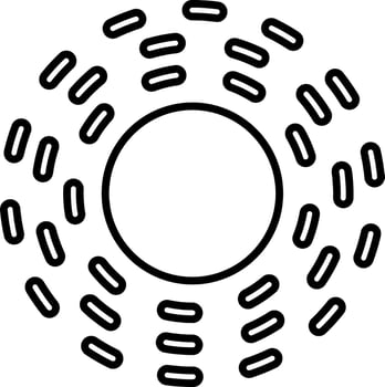 Sun, summer outline vector icon. Line summer and sun vector icon