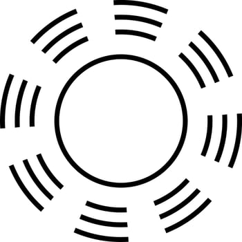 Sun, summer outline vector icon. Line summer and sun vector icon