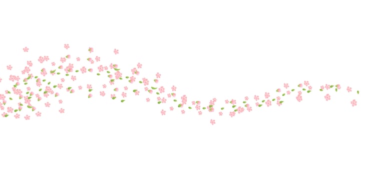 Pink Cherry blossom,Vector Illustration. Clipart of Spring background with blossoming vector