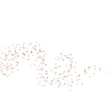 Pink Cherry blossom,Vector Illustration. Clipart of Spring background with blossoming vector