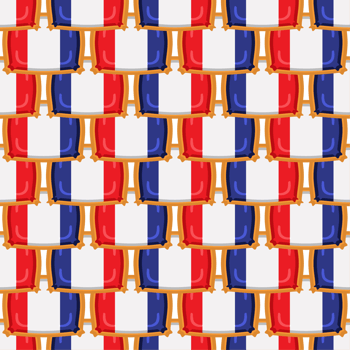 Pattern cookie with flag country France in tasty biscuit png