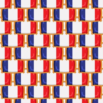 Pattern cookie with flag country France in tasty biscuit png