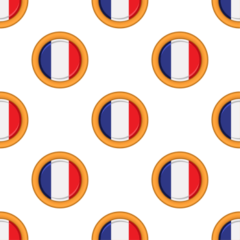 Pattern cookie with flag country France in tasty biscuit png