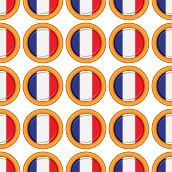 Pattern cookie with flag country France in tasty biscuit png
