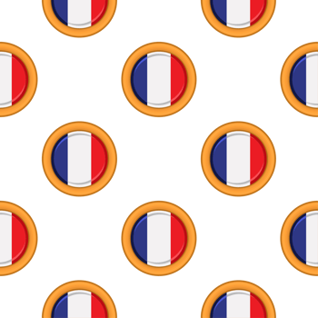 Pattern cookie with flag country France in tasty biscuit png