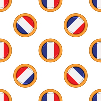 Pattern cookie with flag country France in tasty biscuit png
