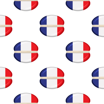 Pattern cookie with flag country France in tasty biscuit png