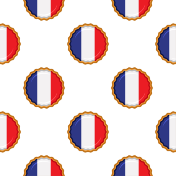 Pattern cookie with flag country France in tasty biscuit png
