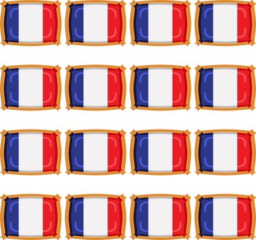 Pattern cookie with flag country France in tasty biscuit png