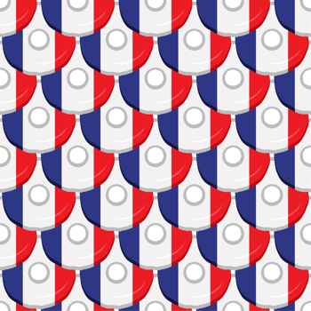 Pattern cookie with flag country France in tasty biscuit png