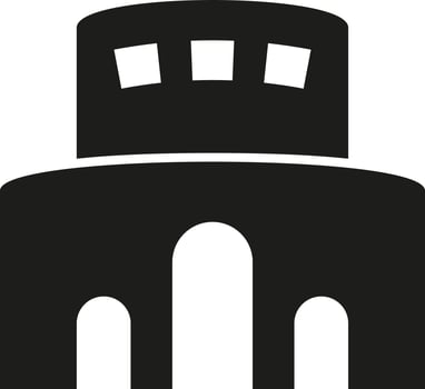 Stadium building linear icon. Thin line illustration. Sport arena contour symbol. Vector isolated outline drawing. Stadium vector icon