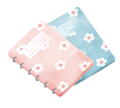 cute sweet school text book back to school watercolour illustration png