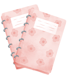 cute sweet school text book back to school watercolour illustration png
