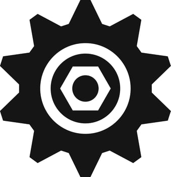 cog, cogwheel. Repair tool, repair vector icon, maintenance, repairs Vector icon on white background