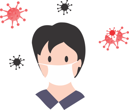 The man wear mask protect from virus PNG