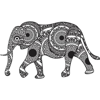 Animal Mandala Coloring Page for kids vector