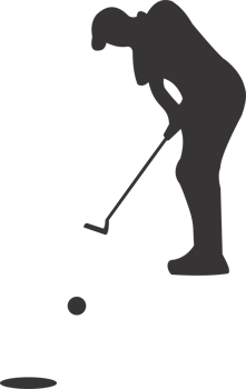The golf player silhouette PNG