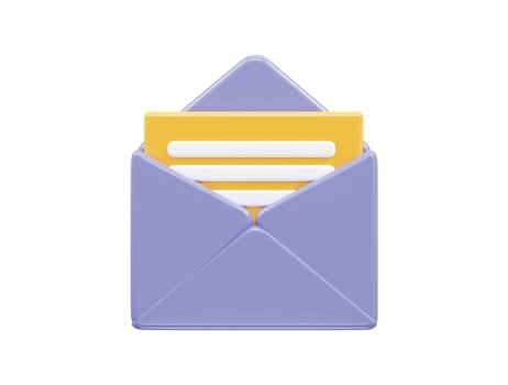 3d rendering  vector message icon illustration transparent element