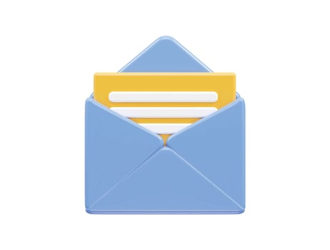 3d rendering  vector message icon illustration transparent element