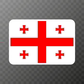 Georgia flag, official colors and proportion. Vector illustration.