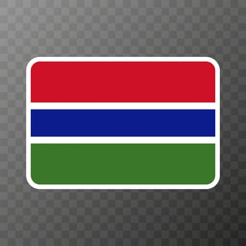Gambia flag, official colors and proportion. Vector illustration.