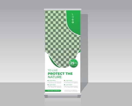 nature roll up banner vector