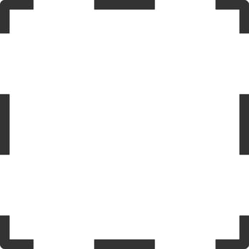 Box, cut, dashed line icon. Simple, modern flat vector illustration for mobile app, website or desktop app on gray background