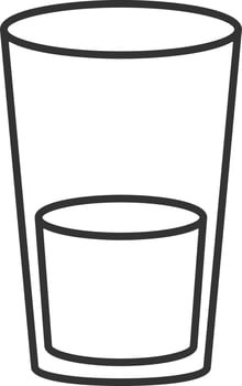 Water, glass line icon. Simple, modern flat vector illustration for mobile app, website or desktop app on gray background